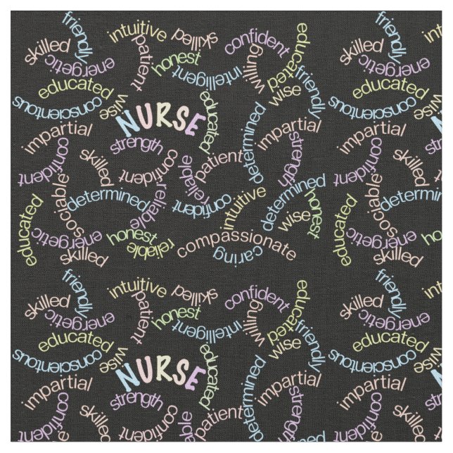 Tissu Nurse Tools Black  (Fermer)