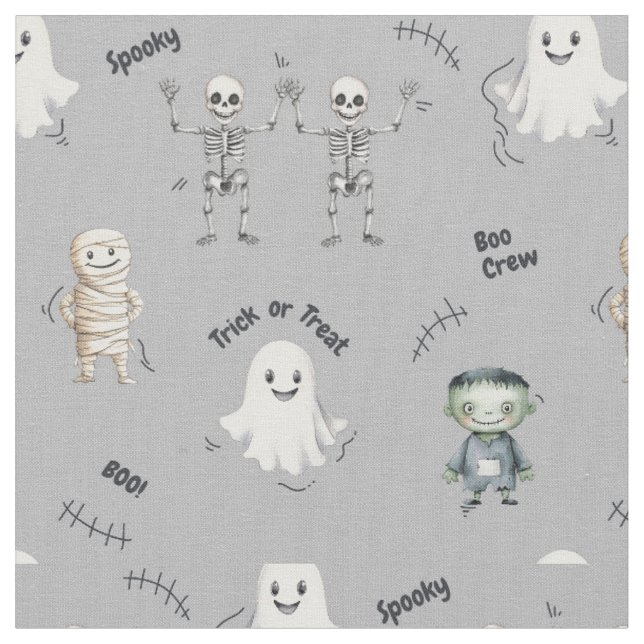 Tissu Nursery fantôme Halloween effrayant  (Fermer)