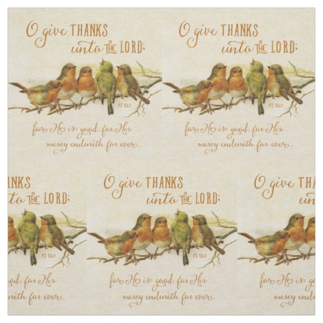 Tissu O Remercie le Seigneur (Échantillon)