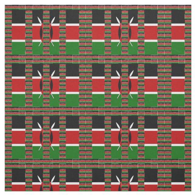 Tissu Occasion spéciale Noir Rouge Vert Kenya (Échantillon)