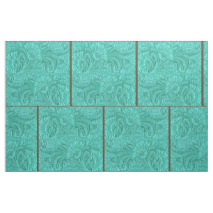 Tissu occidental 9" de cuir de Faux de turquoise
