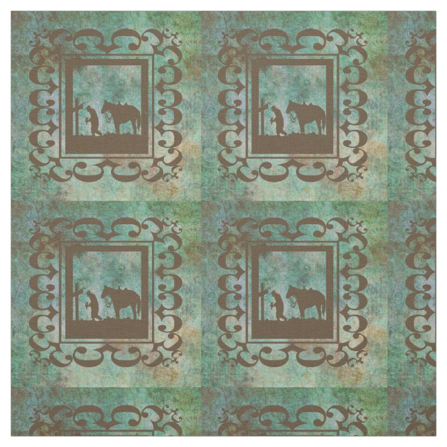 Tissu occidental de conception de prière de cowboy (Échantillon)