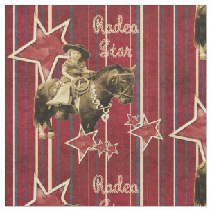 Tissu occidental de cow-girl d'étoile vintage de