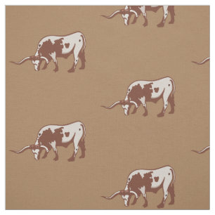 Tissu occidental d'impression de boeuf de Longhorn