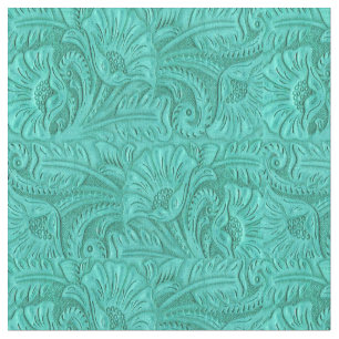 Tissu occidental usiné par turquoise d'impression