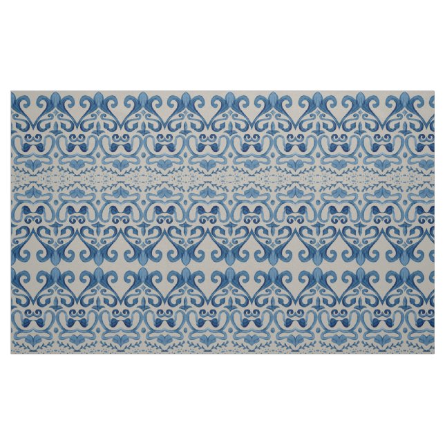 Tissu Océan vintage de tuile d'île des Caraïbes (Fat Quarter)
