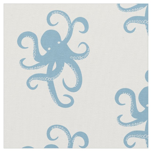 Tissu Octopus bleu (Fermer)
