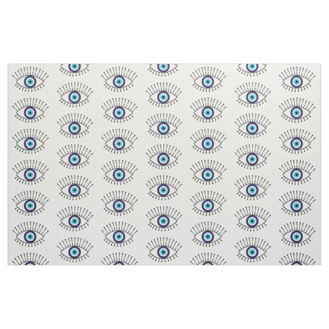 Tissu Oeil mal avec cils Lucky Symbole Motif (Fat Quarter)