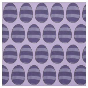Tissu OEufs de chasse de Pâques peints à rayures violett