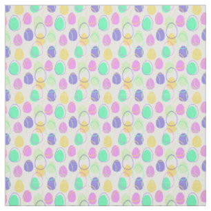 Tissu Oeufs de Pâques et contours