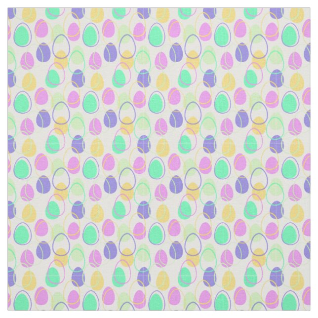 Tissu Oeufs de Pâques et contours (Échantillon)