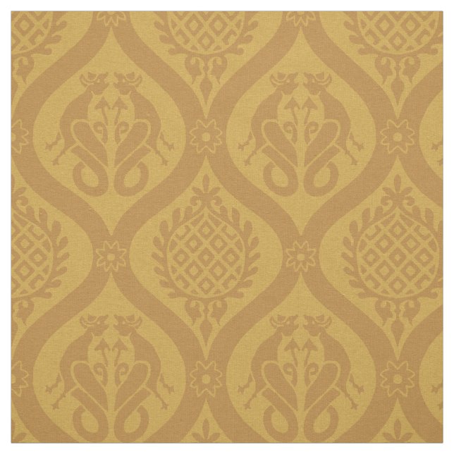 Tissu Ogée de wyvern, Marigold (Échantillon)