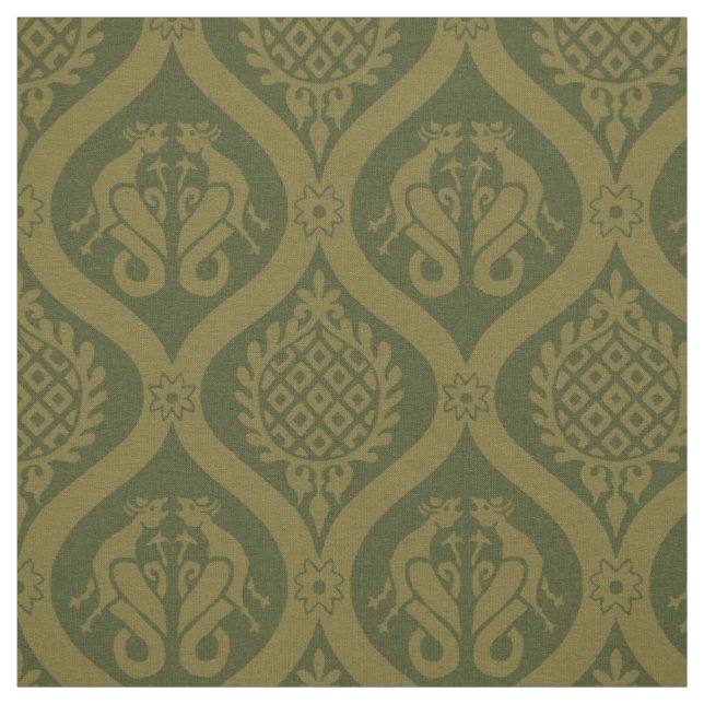 Tissu Oignon de wyvern, Olive doré foncé (Échantillon)