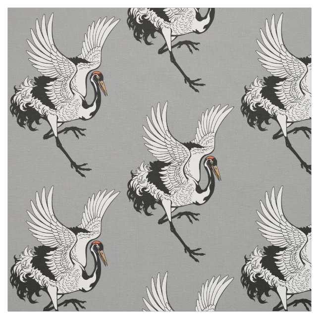 Tissu Oiseau de grue japonais (Échantillon)