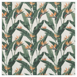 Tissu Oiseau du Paradis Plante tropical Motif sans coutu