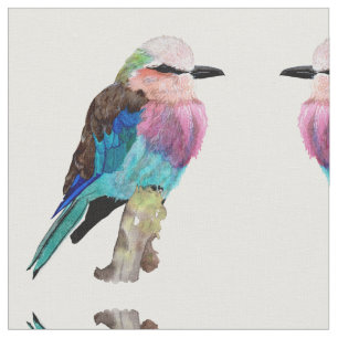 Tissu Oiseau lilas de rouleau de Breasted
