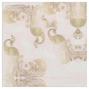 Tissu Oiseau royal rose