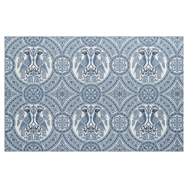 Tissu Oiseaux byzantins indigo (Fat Quarter)