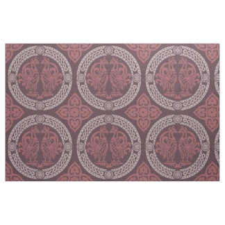 Tissu Oiseaux byzantins, Rouge canneberge