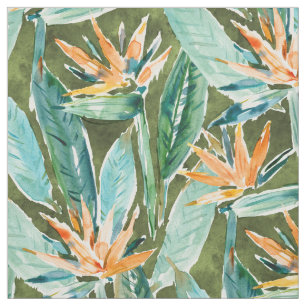Tissu Oiseaux de FLAIRADISE de floral tropical de