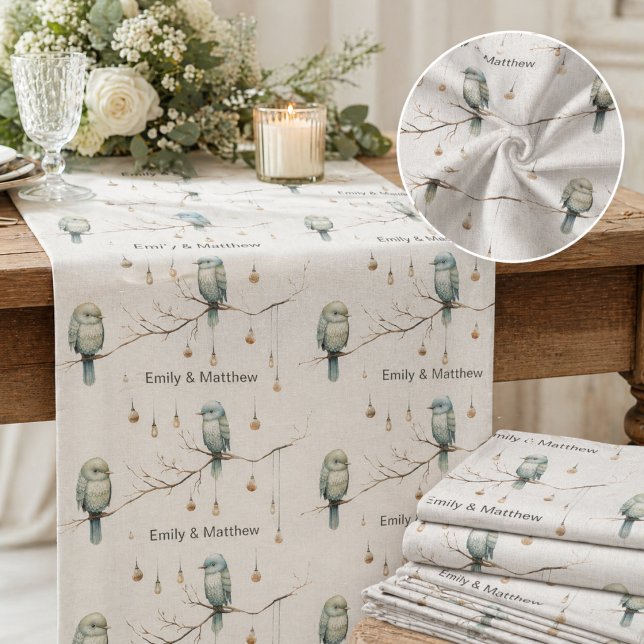 Tissu Oiseaux de l'amour de la forêt rustique  Mariage r (Créateur téléchargé)