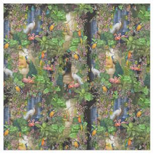 Tissu Oiseaux du Paradis Conception répétée
