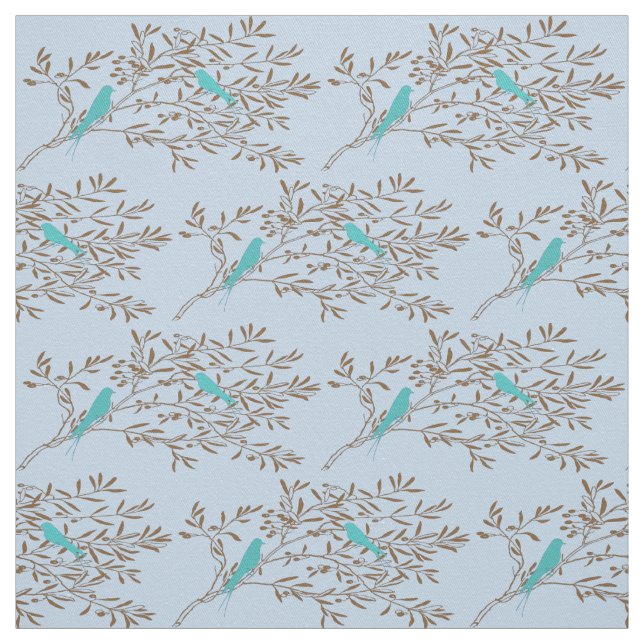 Tissu Oiseaux et branches (Échantillon)