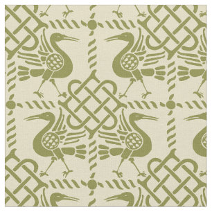 Tissu Oiseaux et noeuds de renouveau gothique