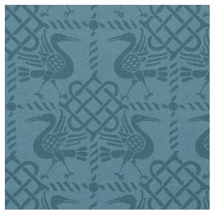 Tissu Oiseaux et noeuds de renouveau gothique