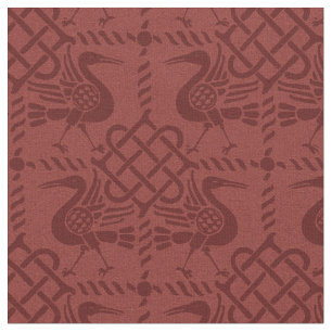 Tissu Oiseaux et noeuds de renouveau gothique