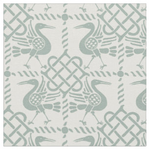 Tissu Oiseaux et noeuds de renouveau gothique