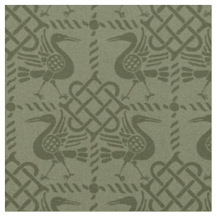 Tissu Oiseaux et noeuds de renouveau gothique
