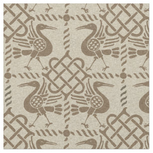 Tissu Oiseaux et noeuds de renouveau gothique