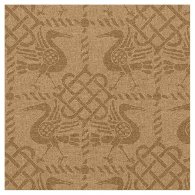 Tissu Oiseaux et noeuds de renouveau gothique (Fermer)