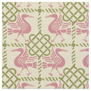 Tissu Oiseaux et noeuds de renouveau gothique