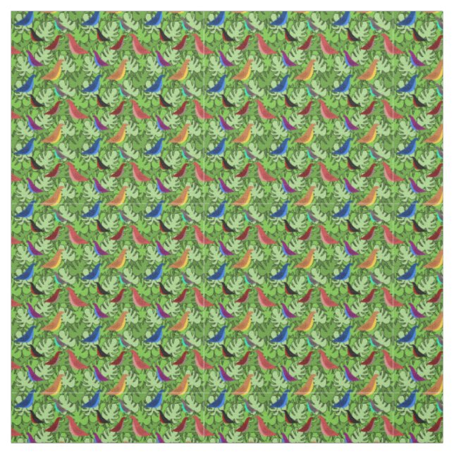 Tissu Oiseaux, oiseaux, oiseaux (Échantillon)