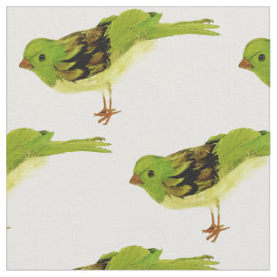Tissu Oiseaux verts