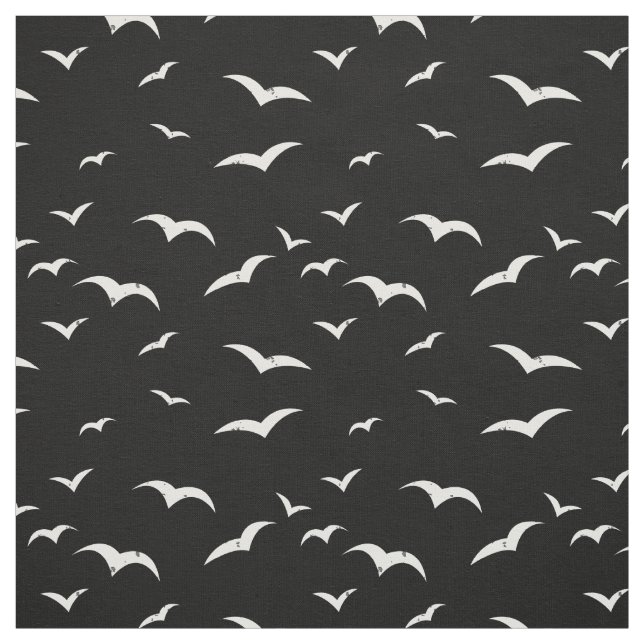 Tissu Oiseaux volants noirs et blancs Revêtus (Échantillon)
