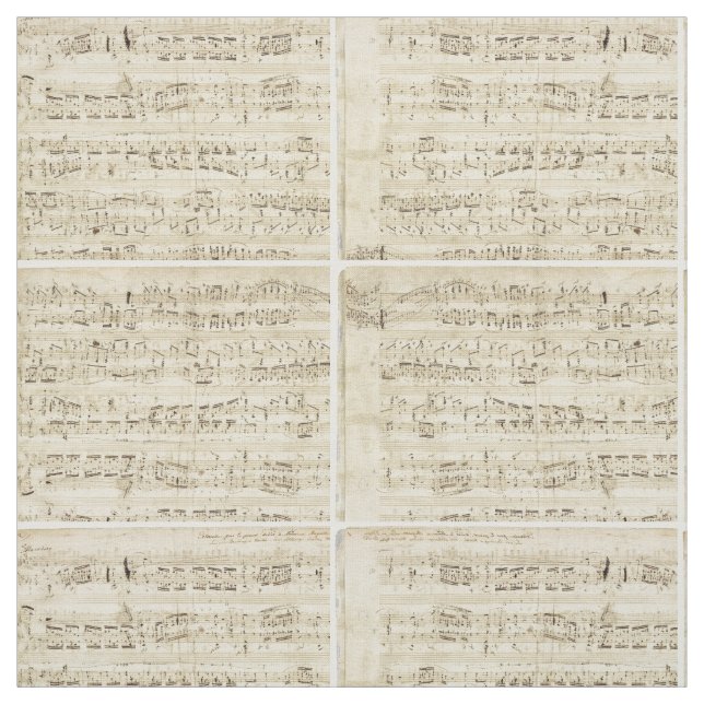 Tissu Old Music Notes (Échantillon)