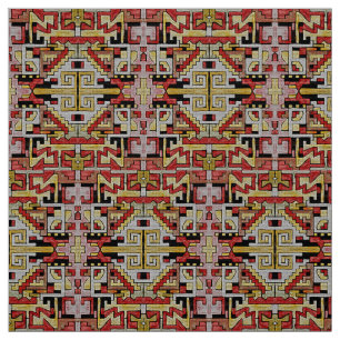 Tissu Old Rug - Geomethric Tribal/Ethnic Motif