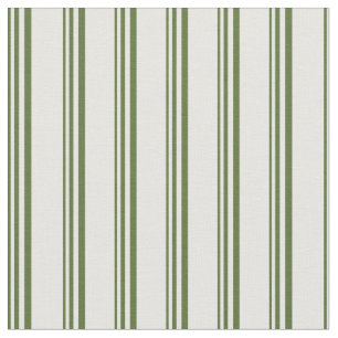 Tissu Olive foncé Vert & Crème Crème Grandes Couleur