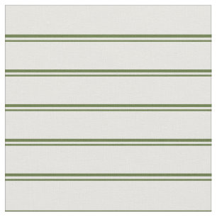 Tissu Olive foncé Vert et blanc Motif rayé