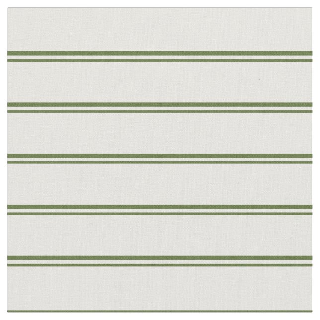 Tissu Olive foncé Vert et blanc Motif rayé (Fermer)