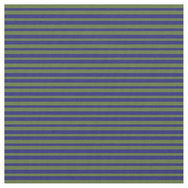 Tissu Olive foncé vert et bleu nuit lignes (Fermer)