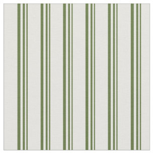 Tissu Olive foncé vert et crème à la menthe Motif couleu
