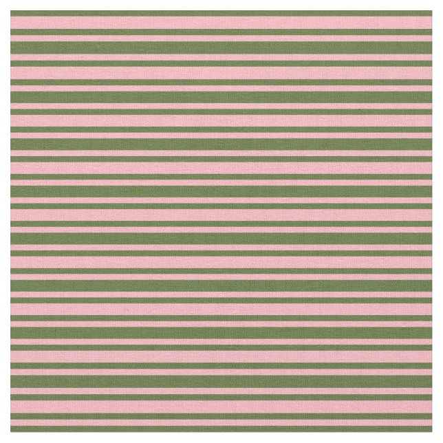 Tissu Olive foncé vert et lignes rose clair (Fermer)