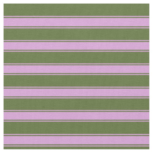 Tissu Olive foncé vert et Motif à bandes de prune (Fermer)