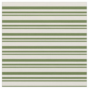 Tissu Olive foncé Vert et Motif beige