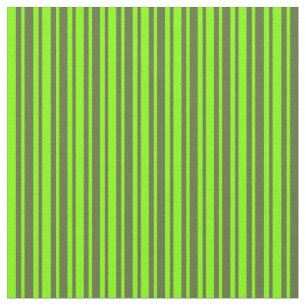 Tissu Olive foncé vert et Motif de rayures de Chartreuse