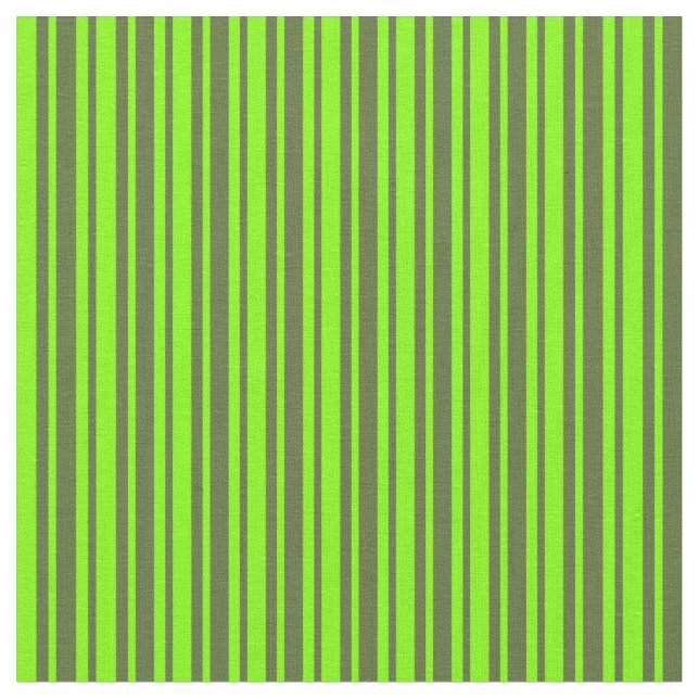 Tissu Olive foncé vert et Motif de rayures de Chartreuse (Fermer)